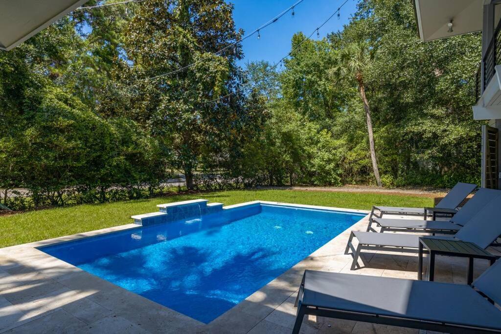 Luxury Beach House - 2Min Walk To Beach - Private Pool - Group & Dog Friendly Hilton Head Island Eksteriør bilde