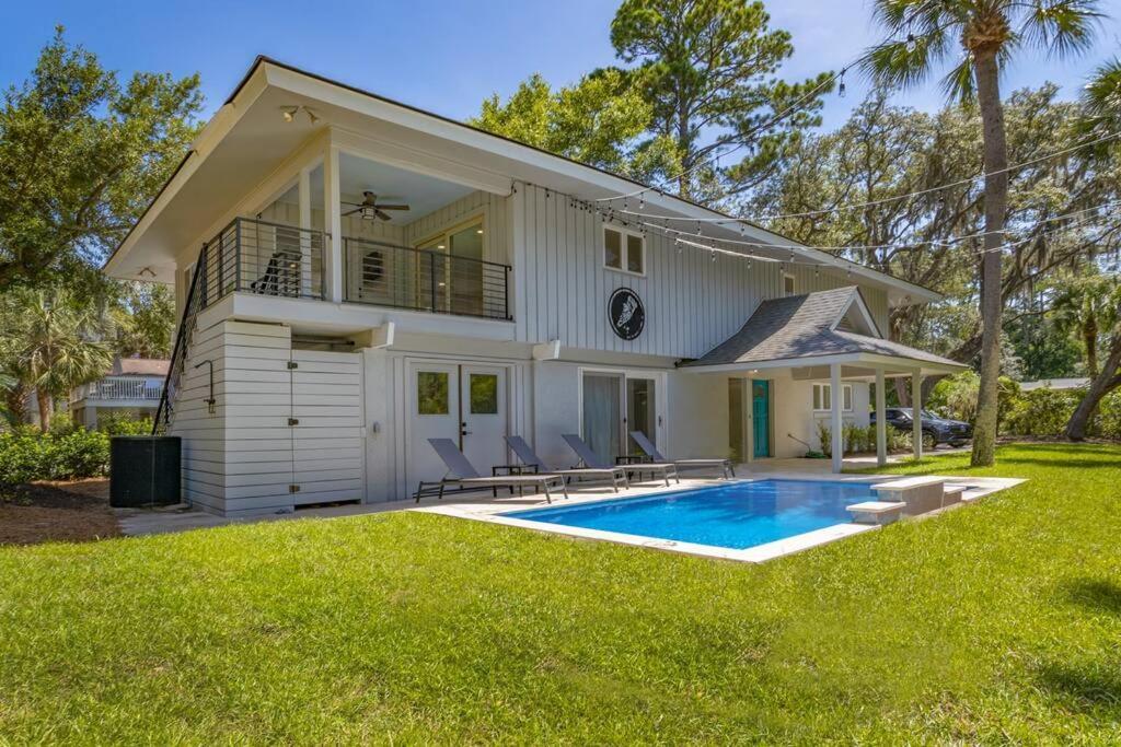 Luxury Beach House - 2Min Walk To Beach - Private Pool - Group & Dog Friendly Hilton Head Island Eksteriør bilde