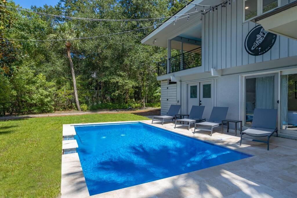 Luxury Beach House - 2Min Walk To Beach - Private Pool - Group & Dog Friendly Hilton Head Island Eksteriør bilde